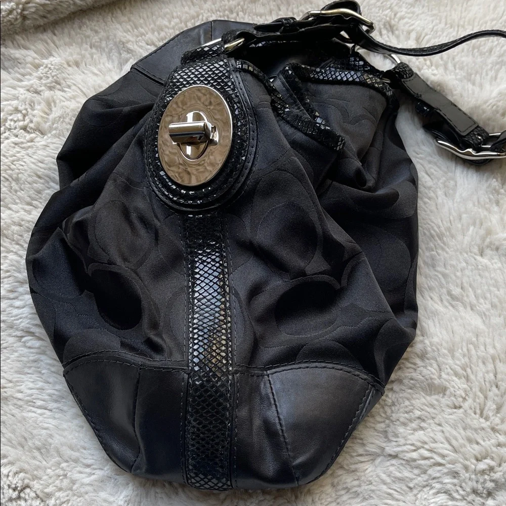 Coach Sateen Peyton trim Bag